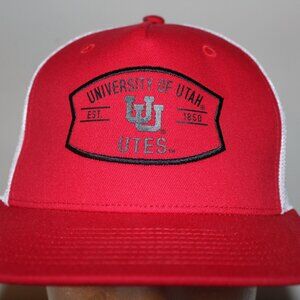 University of Utah Utes Trucker Mesh Baseball Snapback Cap Hat Red White New